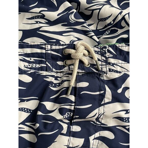 Polo Ralph Lauren Swim Shorts Trunks All Over‎ Shark Print Boys Sz XL 18/20 EUC - Picture 4 of 11